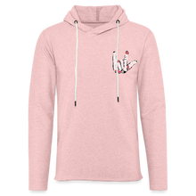 Load image into Gallery viewer, Unisex Lightweight Terry Hoodie - cream heather pink