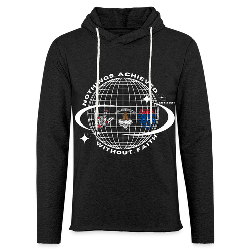 Unisex Lightweight Terry Hoodie - charcoal grey