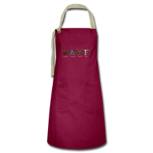 Load image into Gallery viewer, Artisan Apron - burgundy/khaki
