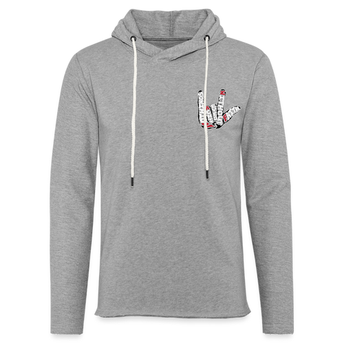 Unisex Lightweight Terry Hoodie - heather gray